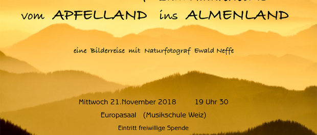 Lichtbildervortrag - Vom Apfelland ins Almenland